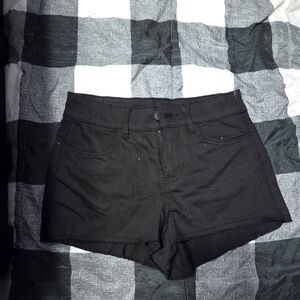 Women’s Black High-Rise Denim Shorts